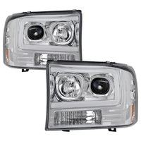 SPYDER Spyder 99-04 Ford F-250 Super Duty Light Bar Projector Headlights - Chrome (PRO-YD-FF25099V2-LB-C) - Lights