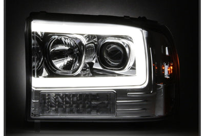 SPYDER Spyder 99-04 Ford F-250 Super Duty Light Bar Projector Headlights - Chrome (PRO-YD-FF25099V2-LB-C) - Lights