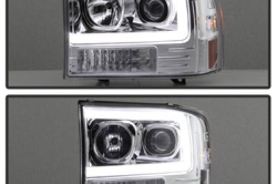SPYDER Spyder 99-04 Ford F-250 Super Duty Light Bar Projector Headlights - Chrome (PRO-YD-FF25099V2-LB-C) - Lights