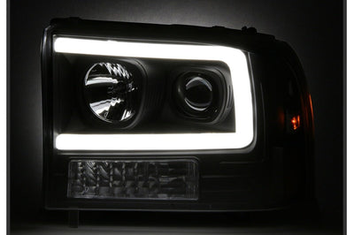 SPYDER Spyder 99-04 Ford F250 Super Duty Projector Headlights - Light Bar - Black PRO-YD-FF25099V2-LB-BK - Lights