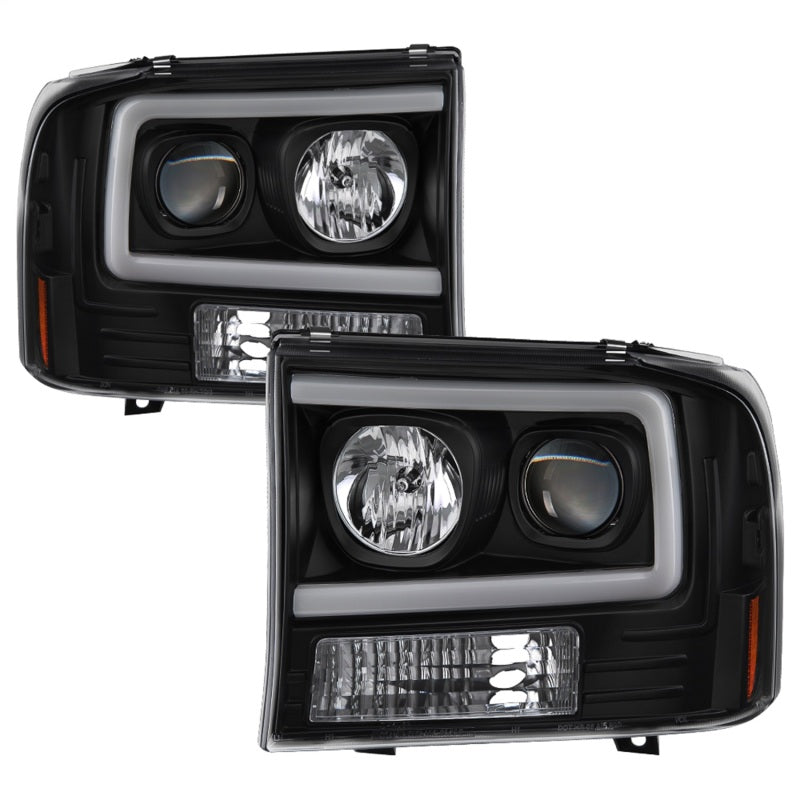 SPYDER Spyder 99-04 Ford F250 Super Duty Projector Headlights - Light Bar - Black PRO-YD-FF25099V2-LB-BK - Lights
