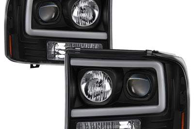 SPYDER Spyder 99-04 Ford F250 Super Duty Projector Headlights - Light Bar - Black PRO-YD-FF25099V2-LB-BK - Lights