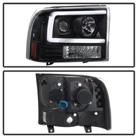 SPYDER Spyder 99-04 Ford F250 Super Duty Projector Headlights - Light Bar - Black PRO-YD-FF25099V2-LB-BK - Lights