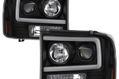 SPYDER Spyder 99-04 Ford F250 Super Duty Projector Headlights - Light Bar - Black PRO-YD-FF25099V2-LB-BK - Lights