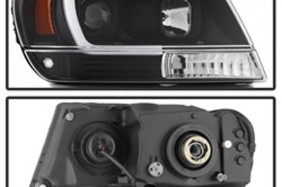 SPYDER Spyder 99-04 Jeep Grand Cherokee Projector Headlights - Light Bar DRL LED - Black - Lights