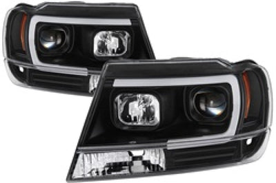 SPYDER Spyder 99-04 Jeep Grand Cherokee Projector Headlights - Light Bar DRL LED - Black - Lights