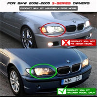 SPYDER Spyder BMW E46 3-Series 02-05 4DR Projector Headlights 1PC 3D Halo Blk PRO-YD-BMWE4602-4D-3DDRL-BK - Lights