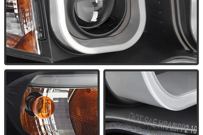 SPYDER Spyder BMW E46 3-Series 02-05 4DR Projector Headlights 1PC 3D Halo Blk PRO-YD-BMWE4602-4D-3DDRL-BK - Lights