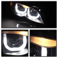 SPYDER Spyder BMW E46 3-Series 02-05 4DR Projector Headlights 1PC 3D Halo Blk PRO-YD-BMWE4602-4D-3DDRL-BK - Lights