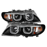 SPYDER Spyder BMW E46 3-Series 02-05 4DR Projector Headlights 1PC 3D Halo Blk PRO-YD-BMWE4602-4D-3DDRL-BK - Lights