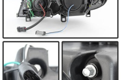 SPYDER Spyder BMW E46 3-Series 02-05 4DR Projector Headlights 1PC 3D Halo Blk PRO-YD-BMWE4602-4D-3DDRL-BK - Lights