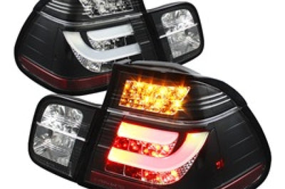 SPYDER Spyder BMW E46 3-Series 99-01 4Dr Light Bar Style LED Tail Lights Black ALT-YD-BE4699-4D-LBLED-BK