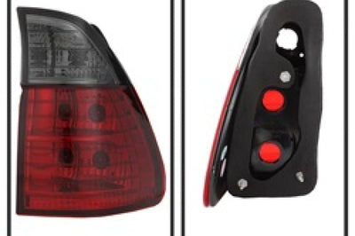SPYDER Spyder BMW E53 X5 00-06 4PCS Euro Style Tail Lights- Red Smoke ALT-YD-BE5300-RS - Lights