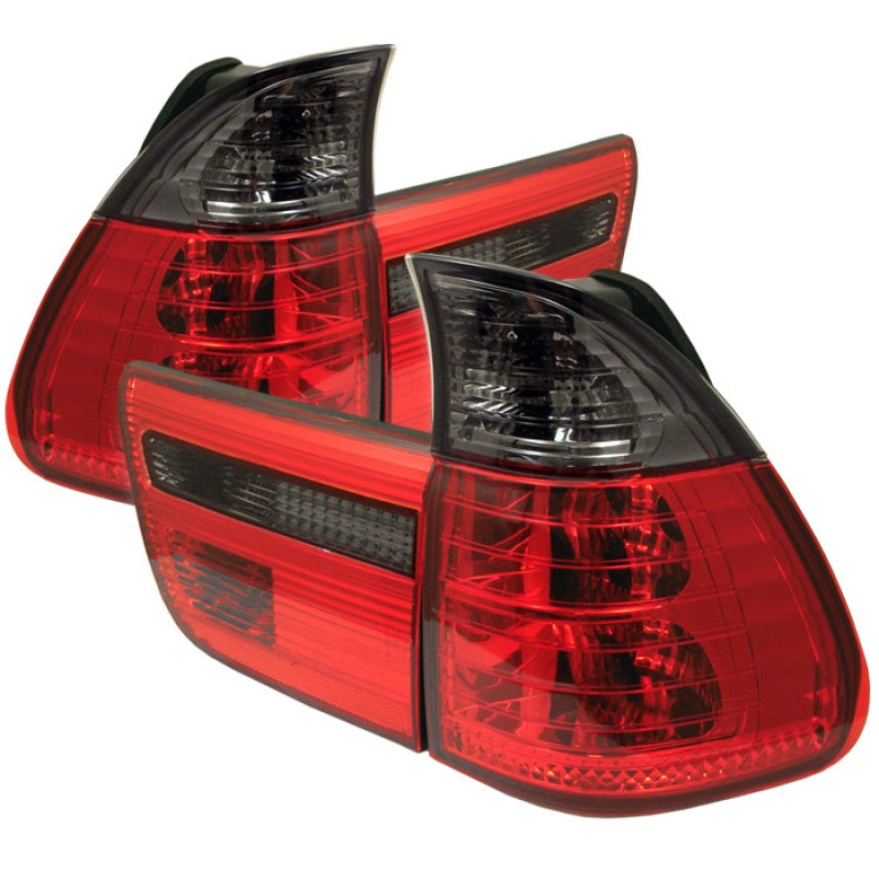 SPYDER Spyder BMW E53 X5 00-06 4PCS Euro Style Tail Lights- Red Smoke ALT-YD-BE5300-RS - Lights