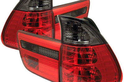 SPYDER Spyder BMW E53 X5 00-06 4PCS Euro Style Tail Lights- Red Smoke ALT-YD-BE5300-RS - Lights