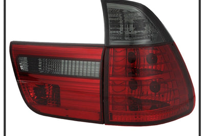 SPYDER Spyder BMW E53 X5 00-06 4PCS Euro Style Tail Lights- Red Smoke ALT-YD-BE5300-RS - Lights