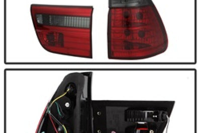 SPYDER Spyder BMW E53 X5 00-06 4PCS Euro Style Tail Lights- Red Smoke ALT-YD-BE5300-RS - Lights