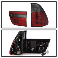 SPYDER Spyder BMW E53 X5 00-06 4PCS Euro Style Tail Lights- Red Smoke ALT-YD-BE5300-RS - Lights
