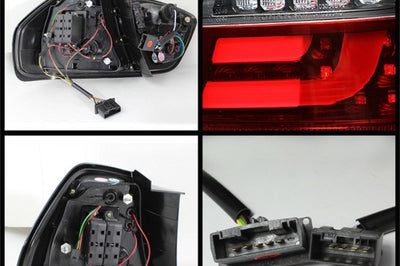 SPYDER Spyder BMW E90 3-Series 06-08 4Dr LED Indicator Tail Lights Blk ALT-YD-BE9006-LBLED-G2-BK
