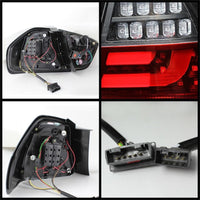 SPYDER Spyder BMW E90 3-Series 06-08 4Dr LED Indicator Tail Lights Blk ALT-YD-BE9006-LBLED-G2-BK