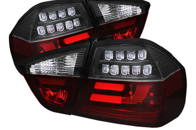 SPYDER Spyder BMW E90 3-Series 06-08 4Dr LED Indicator Tail Lights Blk ALT-YD-BE9006-LBLED-G2-BK
