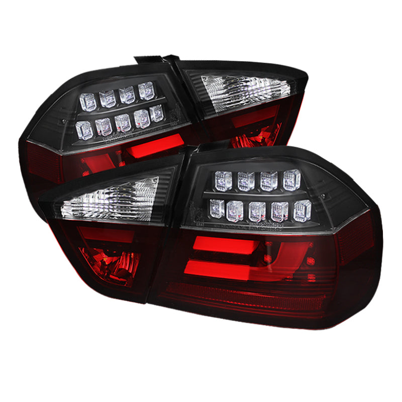 SPYDER Spyder BMW E90 3-Series 06-08 4Dr LED Indicator Tail Lights Blk ALT-YD-BE9006-LBLED-G2-BK