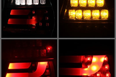 SPYDER Spyder BMW E90 3-Series 06-08 4Dr LED Indicator Tail Lights Blk ALT-YD-BE9006-LBLED-G2-BK