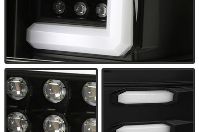 SPYDER Spyder Chevy 1500 14-16 Light Bar LED Tail Lights All Blk ALT-YD-CS14-LBLED-BKV2