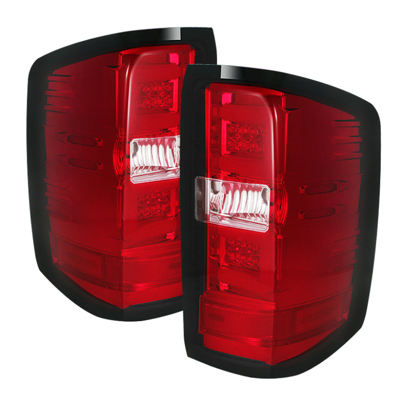 SPYDER Spyder Chevy 1500 14-16 Light Bar LED Tail Lights Red Clear ALT-YD-CS14-LBLED-RC