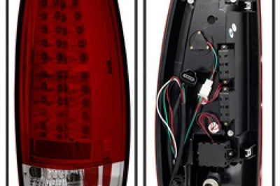 SPYDER Spyder Chevy Avalanche 07-13 LED Tail Lights Red Clear ALT-YD-CAV07-LED-RC