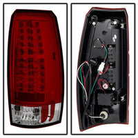 SPYDER Spyder Chevy Avalanche 07-13 LED Tail Lights Red Clear ALT-YD-CAV07-LED-RC