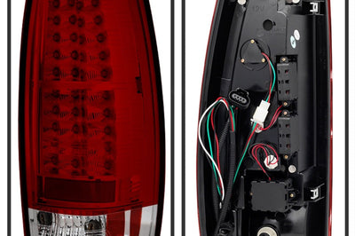 SPYDER Spyder Chevy Avalanche 07-13 LED Tail Lights Red Clear ALT-YD-CAV07-LED-RC