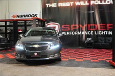SPYDER Spyder Chevy Cruze 11-14 Projector Headlights LED Halo -DRL Blk High H1 Low H7 PRO-YD-CCRZ11-DRL-BK - Lights