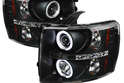 SPYDER Spyder Chevy Silverado 1500 07-13 Projector Headlights CCFL Halo LED Blk PRO-YD-CS07-CCFL-BK - Lights