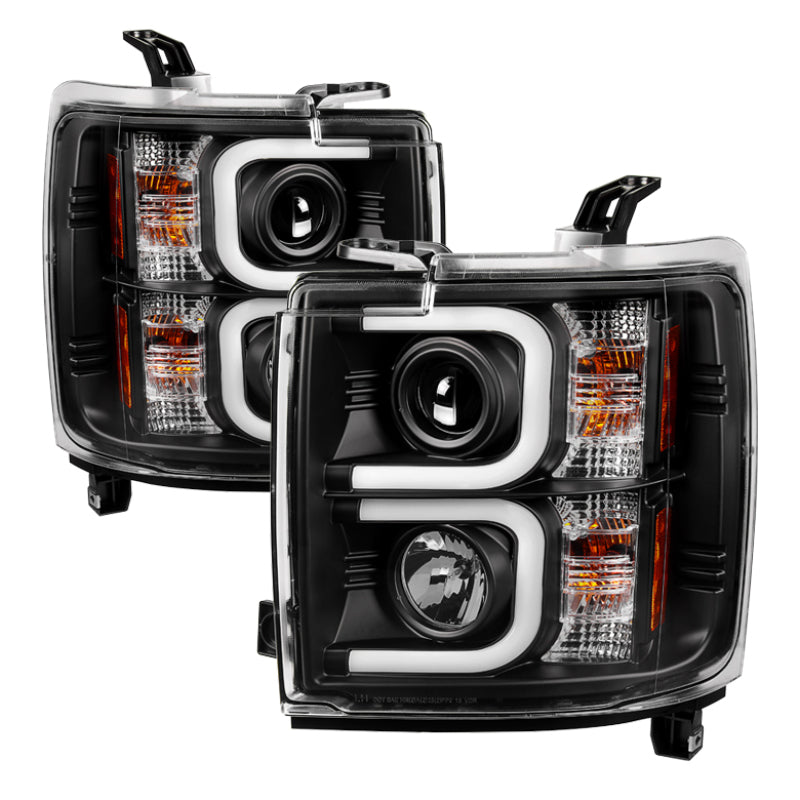 SPYDER Spyder Chevy Silverado 2014-16 2500 HD Projector Headlights Light Bar DRL Blk PRO-YD-CSHD14-LBDRL-BK - Lights