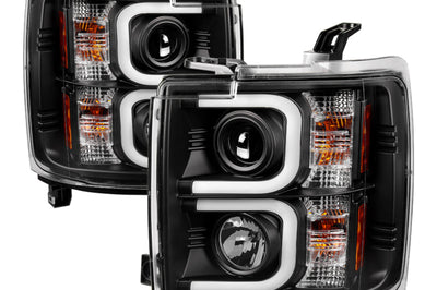 SPYDER Spyder Chevy Silverado 2014-16 2500 HD Projector Headlights Light Bar DRL Blk PRO-YD-CSHD14-LBDRL-BK - Lights