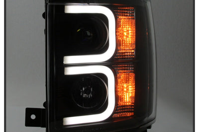 SPYDER Spyder Chevy Silverado 2014-16 2500 HD Projector Headlights Light Bar DRL Blk PRO-YD-CSHD14-LBDRL-BK - Lights