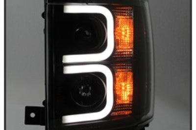 SPYDER Spyder Chevy Silverado 2014-16 2500 HD Projector Headlights Light Bar DRL Blk PRO-YD-CSHD14-LBDRL-BK - Lights