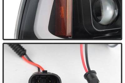 SPYDER Spyder Dodge Charger 06-10 Projector Headlights - LED Light Bar - Black PRO-YD-DCH05V2-LB-BK - Lights