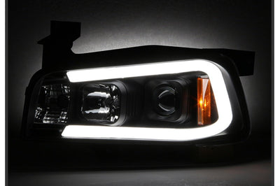 SPYDER Spyder Dodge Charger 06-10 Projector Headlights - LED Light Bar - Black PRO-YD-DCH05V2-LB-BK - Lights