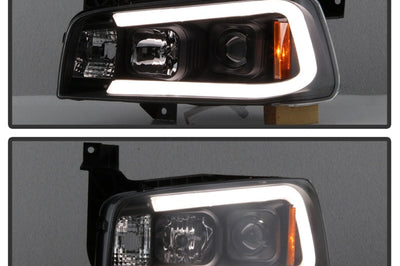 SPYDER Spyder Dodge Charger 06-10 Projector Headlights - LED Light Bar - Black PRO-YD-DCH05V2-LB-BK - Lights
