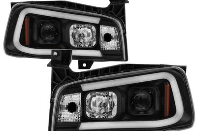 SPYDER Spyder Dodge Charger 06-10 Projector Headlights - LED Light Bar - Black PRO-YD-DCH05V2-LB-BK - Lights