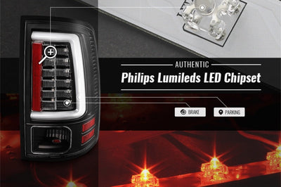 SPYDER Spyder Dodge Ram 09-18 LED Tail Lights - All Black ALT-YD-DRAM09V2-LED-BKV2 (Incandescent Only)