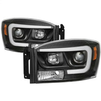 SPYDER Spyder Dodge Ram 1500 06-08 V2 Projector Headlights - Light Bar DRL - Black (PRO-YD-DR06V2-LB-BK) - Lights
