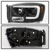 SPYDER Spyder Dodge Ram 1500 06-08 V2 Projector Headlights - Light Bar DRL - Black (PRO-YD-DR06V2-LB-BK) - Lights