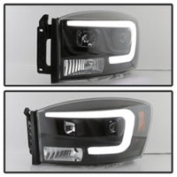 SPYDER Spyder Dodge Ram 1500 06-08 V2 Projector Headlights - Light Bar DRL - Black (PRO-YD-DR06V2-LB-BK) - Lights