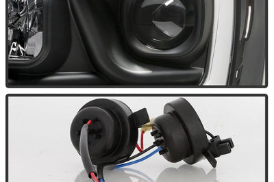SPYDER Spyder Dodge Ram 1500 06-08 V2 Projector Headlights - Light Bar DRL - Black (PRO-YD-DR06V2-LB-BK) - Lights