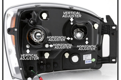 SPYDER Spyder Dodge Ram 1500 06-08 V2 Projector Headlights - Light Bar DRL - Black (PRO-YD-DR06V2-LB-BK) - Lights