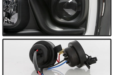SPYDER Spyder Dodge Ram 1500 06-08 V2 Projector Headlights - Light Bar DRL - Black (PRO-YD-DR06V2-LB-BK) - Lights