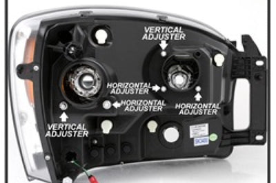 SPYDER Spyder Dodge Ram 1500 06-08 V2 Projector Headlights - Light Bar DRL - Black (PRO-YD-DR06V2-LB-BK) - Lights
